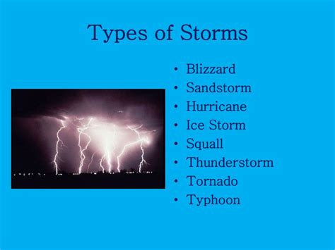 types of storms.